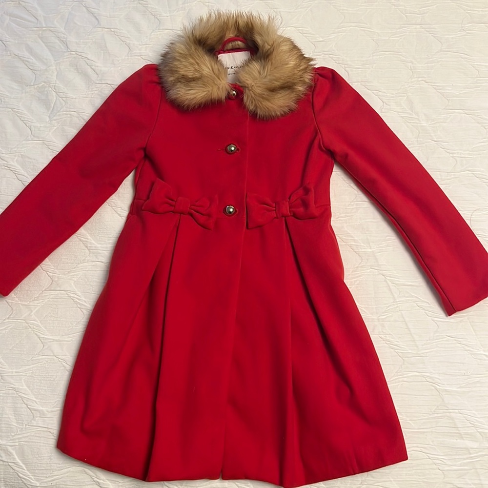 Excellent condition Janie and Jake coat with faux fur
